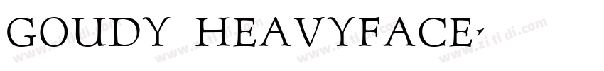 Goudy Heavyface字体转换